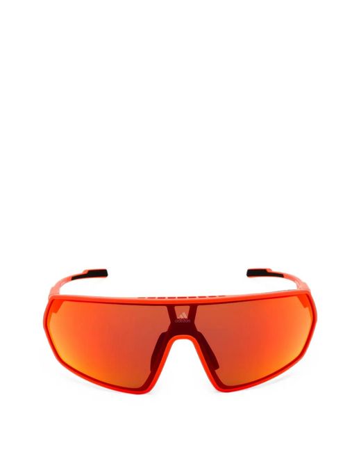 Adidas Orange Wraparound-Frame Sunglasses for men