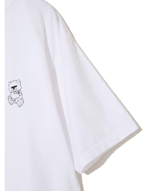 Camiseta con oso estampado Undercover de hombre de color White
