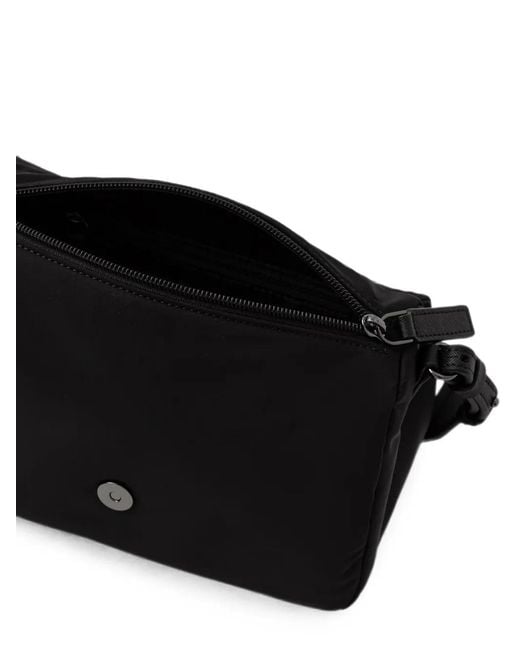 Emporio Armani Black Logo-Plaque Messenger Bag for men
