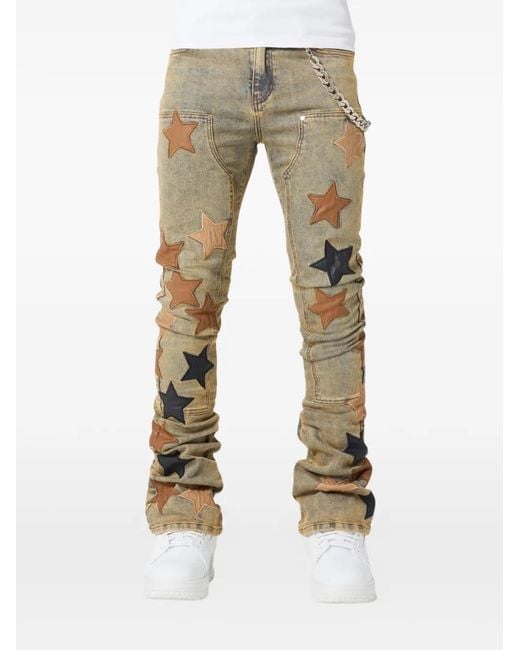 Vaqueros Slim Con Parche De Estrella GUAPI de hombre de color Natural