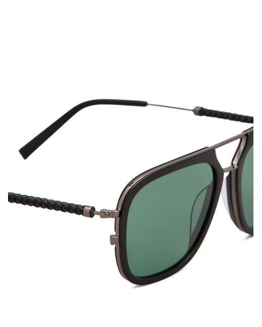 Tod's Green Pilot-Frame Sunglasses