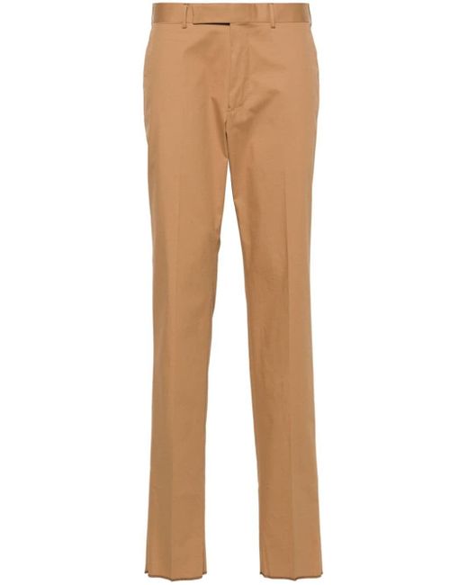 Zegna Natural Tapered-leg Cotton Chino Trousers for men