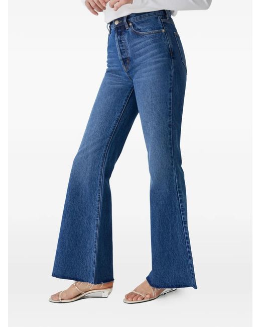 Hey Joanie Blue Eclipse Fray Flared Jeans