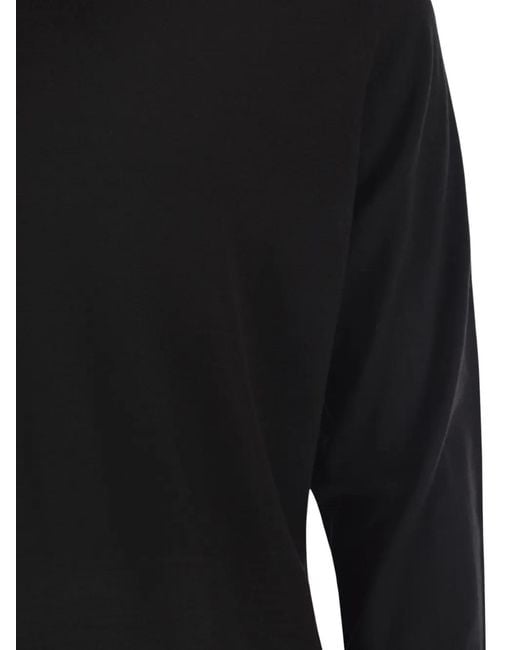Fedeli Black Long-Sleeve Sweater for men