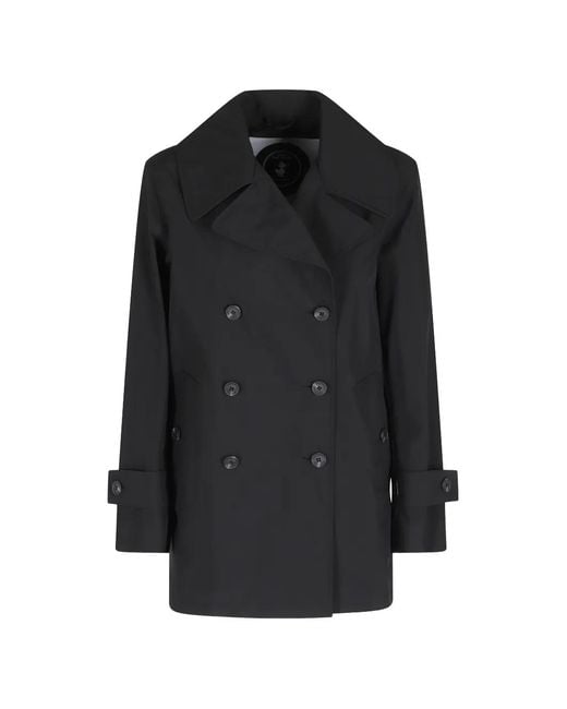 Save The Duck Black Double-Breasted Jacket