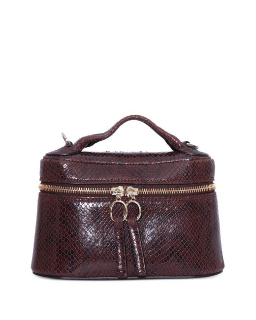 Orciani Purple Mini Joy Exotic Snakeskin-Effect Leather Tote Bag
