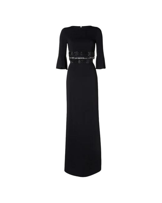 Philipp Plein Black Maxi Rhinestone-Embellished Dress