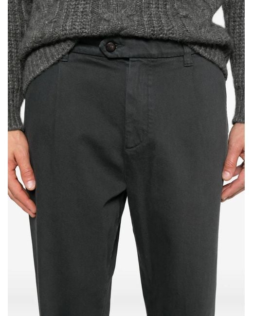 Eleventy Gray Pleated-Pocket Trousers for men