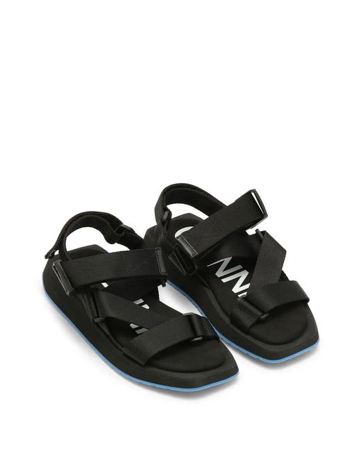 Ganni Black Multi-Strap Sandals