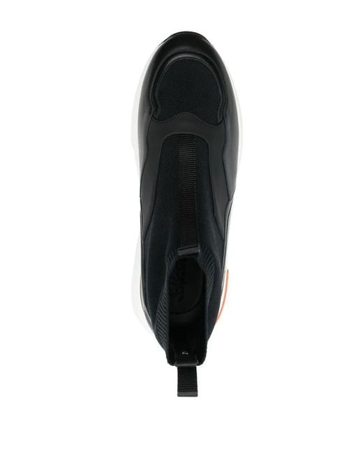 Ferragamo Black Gancini Sock Sneaker for men