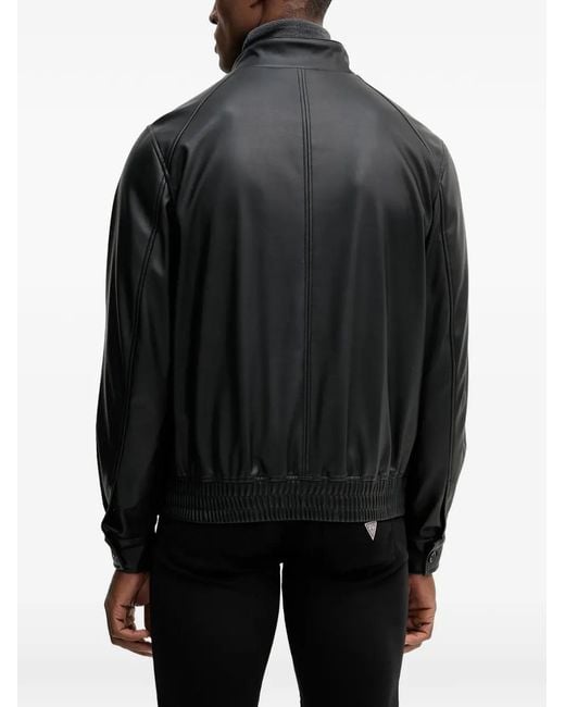 Guess Black Pocket Zip Jacket for men