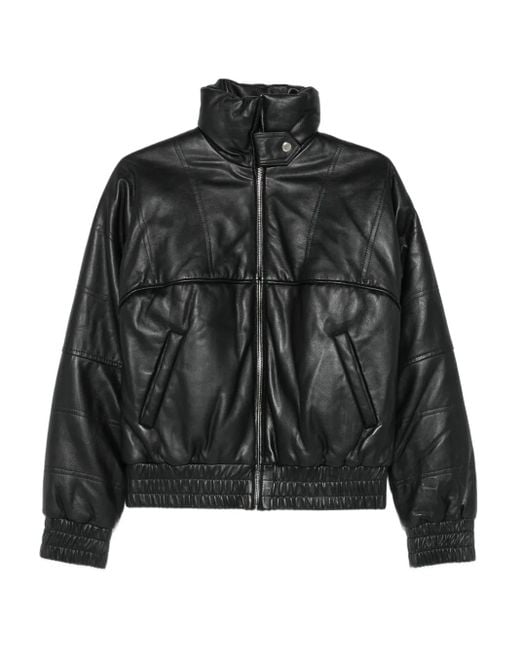 GIMAGUAS Zip-Up Smocked Jacket in Black | Lyst