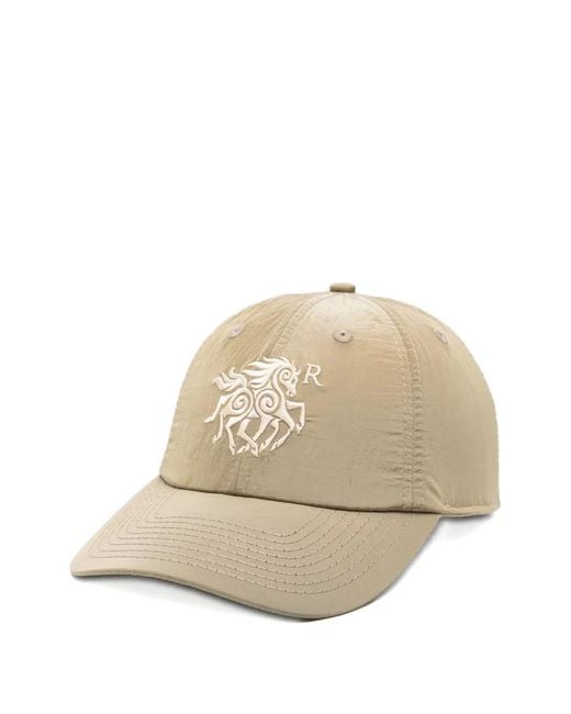 RANRA Natural Embroidered-Detail Cap for men