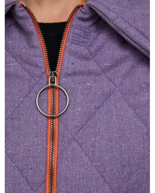 Beatrice B. Purple Gesteppte Jacke Mit Schleife