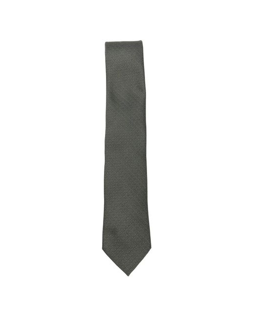 Zegna White Textured-Finish Tie for men