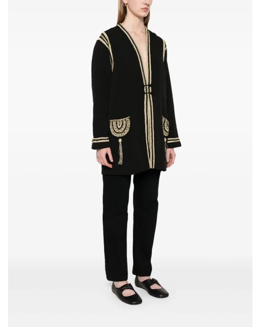 Bode Black Weedy Coat