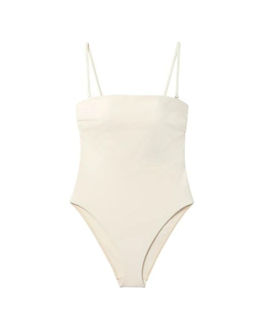 Calvin Klein White Ck Essentials Strapless Swimsuit