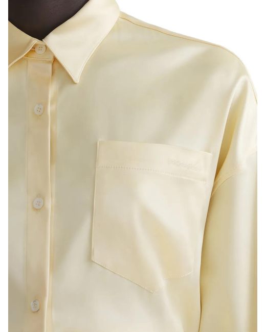 Mugler Natural Buttoned Long-Sleeved Dress