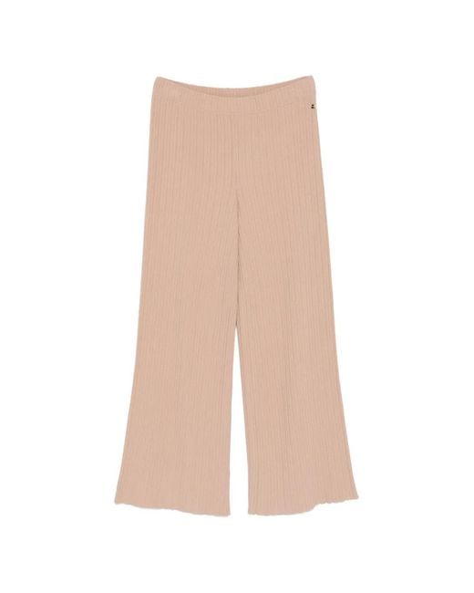 Marc Cain Natural Ribbed-Knit Trousers