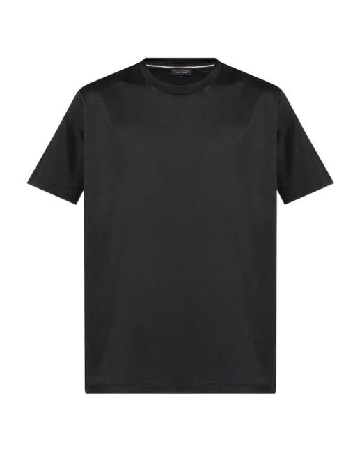 Paul & Shark Black Logo-Embroidered Cotton T-Shirt for men