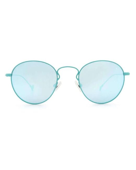 Eyepetizer Blue Julien Round-Frame Sunglasses