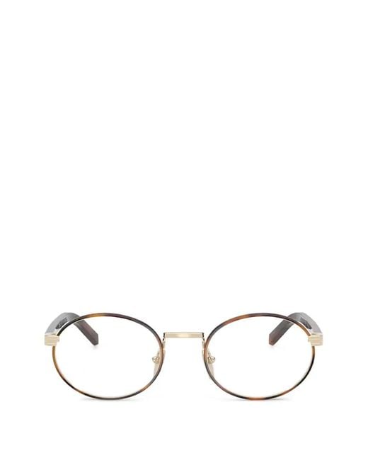 Prada Brown Round-Frame Glasses