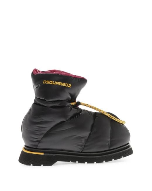 DSquared² Black Padded Ankle Boots for men