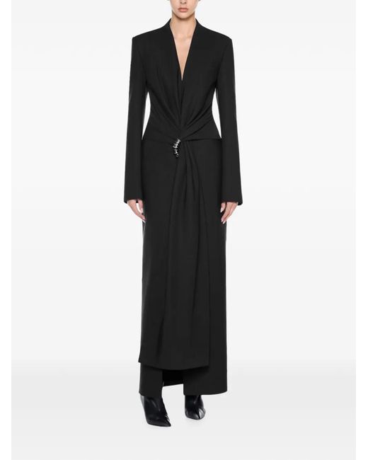 Chats by C.Dam Black Draped Coat