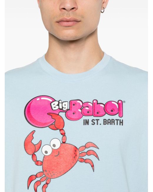 Camiseta con cangrejo estampado de x Big Babol® Mc2 Saint Barth de hombre de color Blue
