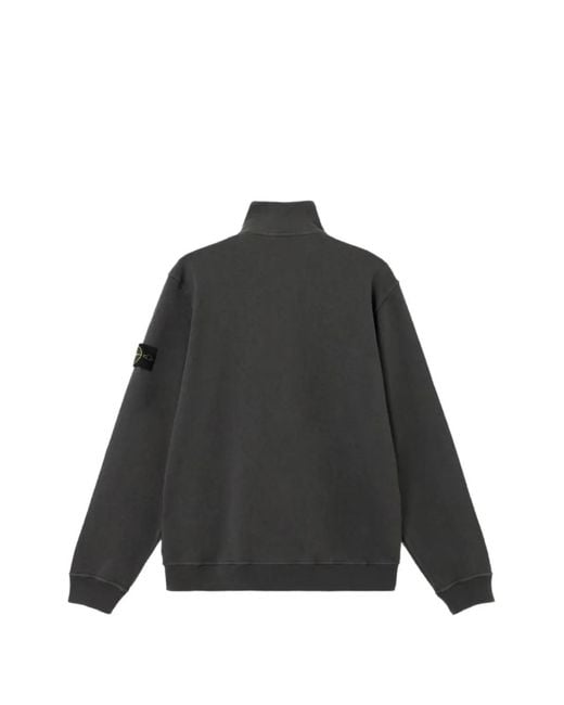 Stone Island Black 6100033 Malfilé Fleece 'Old' Effect Track Jacket for men