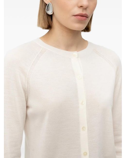 Boss White Button-Up Cardigan