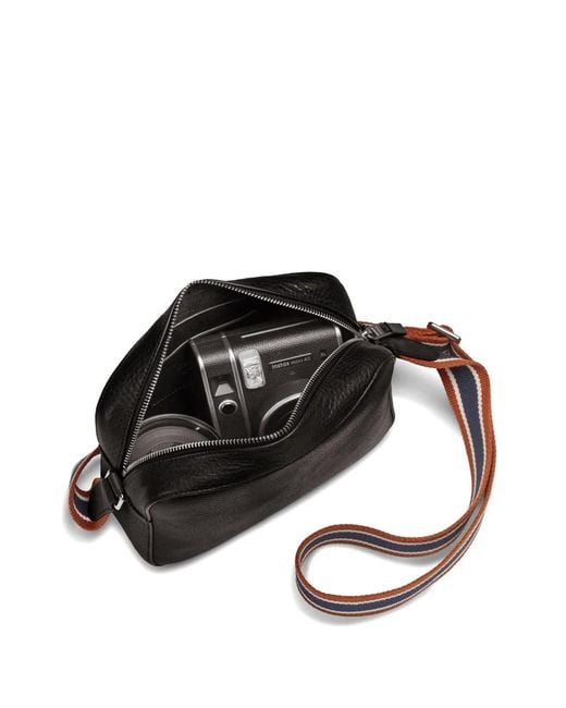 Shinola Black Camera Cross Body Bag