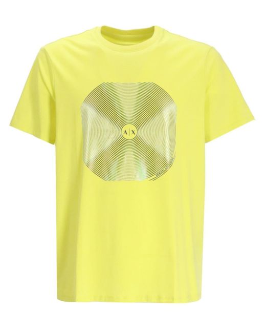Armani Exchange Yellow Meta Nature Cotton T-shirt for men