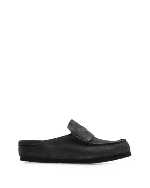Birkenstock Black Naples Double-Stitch Leather Shoes for men