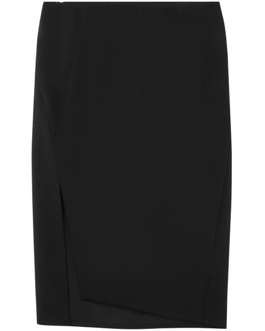 Versace Black Stretch Wool Skirt