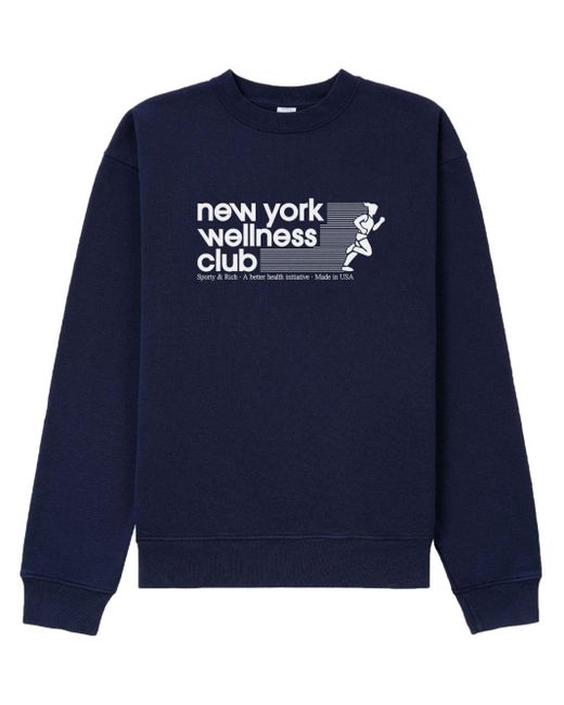 Sporty & Rich Blue USA Wellness Club Sweatshirt