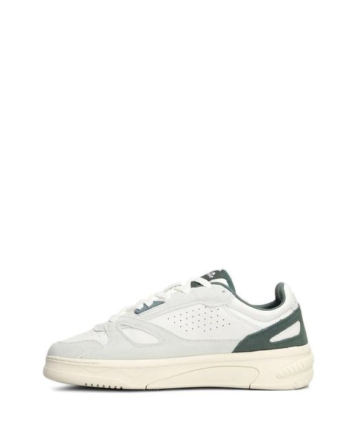 Ellesse White Panelled Perforated Sneakers for men