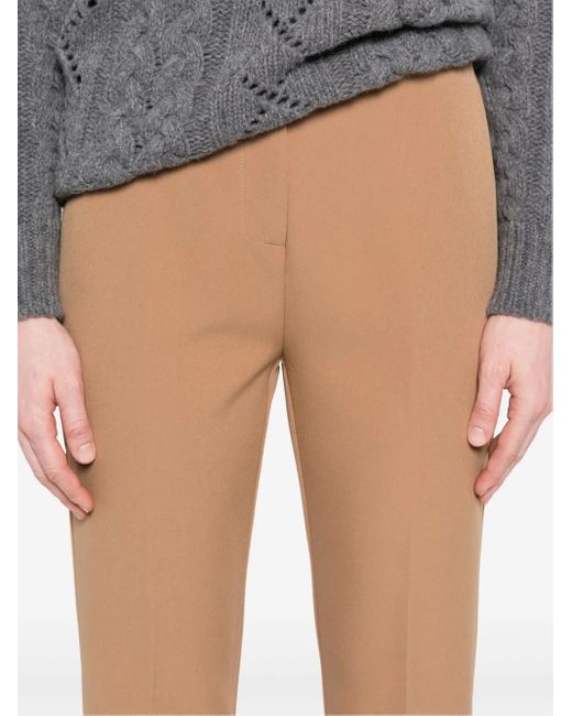 ERMANNO FIRENZE Natural Logo-Embroidered Trousers