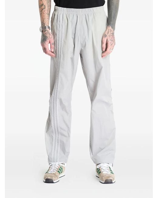 Adidas Gray Side-Zip Track Pants for men