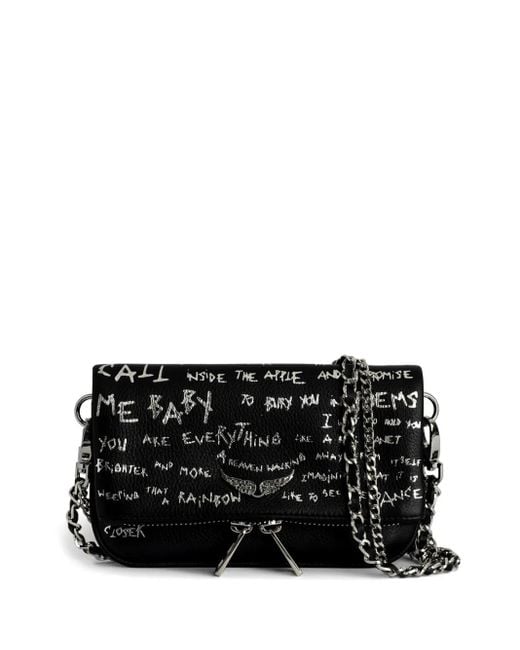 Zadig & Voltaire Black Rock Nano Clutch Bag