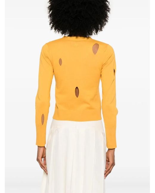 J.W. Anderson Yellow Cardigan Fendu