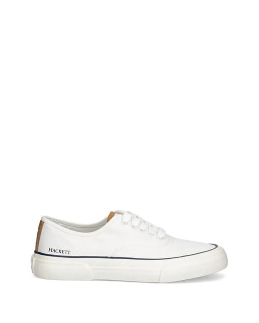Hackett White Blake Smart Sneakers for men