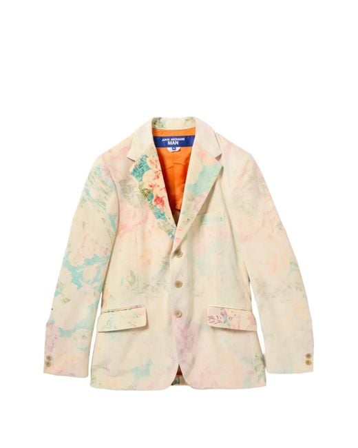 Junya Watanabe White Floral-Print Blazer for men
