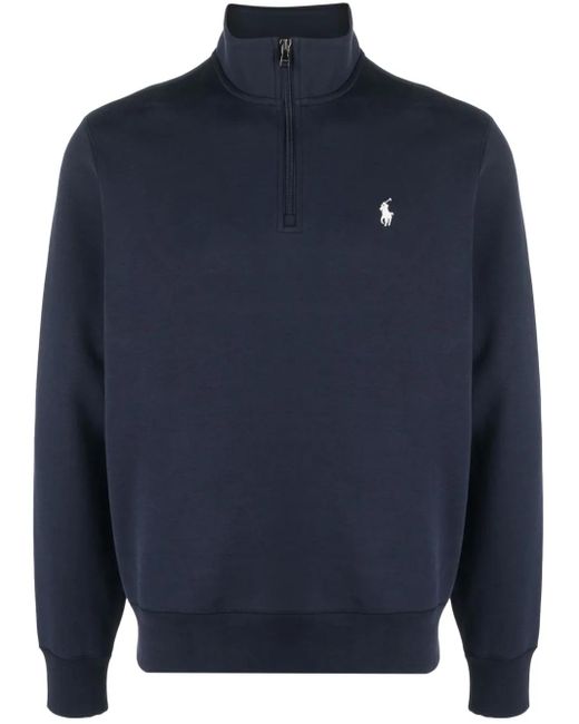 Felpa Polo Pony A Collo Alto di Polo Ralph Lauren in Blue da Uomo