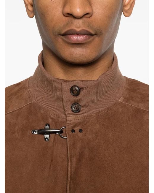 Fay Brown Flap-Pocket Bomber Jacket for men