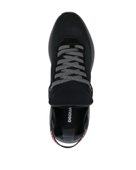 DSquared² Black Logo Sneakers for men