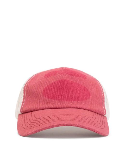 Stussy Pink Ghost Logo Trucker Cap