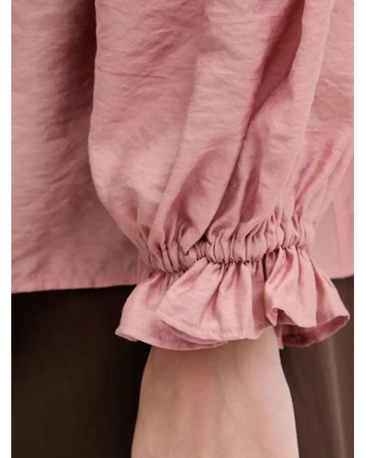 Marella Pink Off-Shoulder Ruffled Blouse