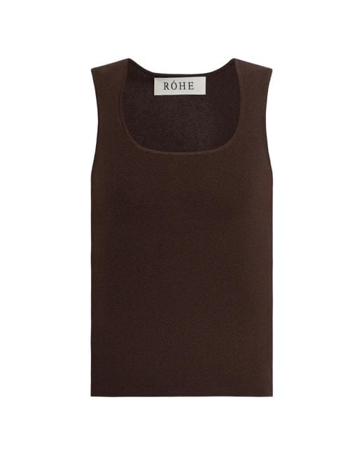 Rohe Brown Braun Square-Neck Top