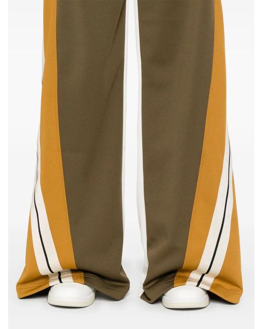 Palm Angels Brown Logo-Embroidered Colourblock Track Pants